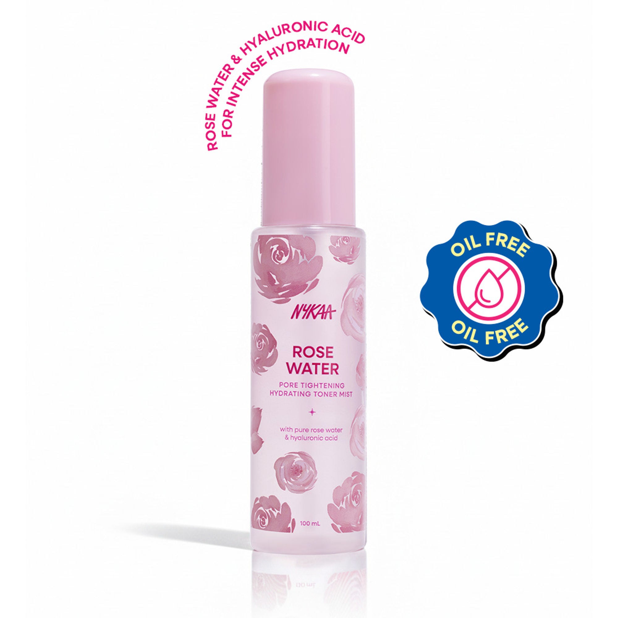 Nykaa Skin Rose Water Toner Mist with Hyaluronic Acid for Intense Hydration & Skin Barrier Repair - Rose Water and Hyaluronic Acid