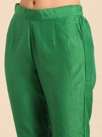 Thumbnail for Anouk Women Green & Golden Paisley Foil Printed Kurta with Trousers & Dupatta - Distacart