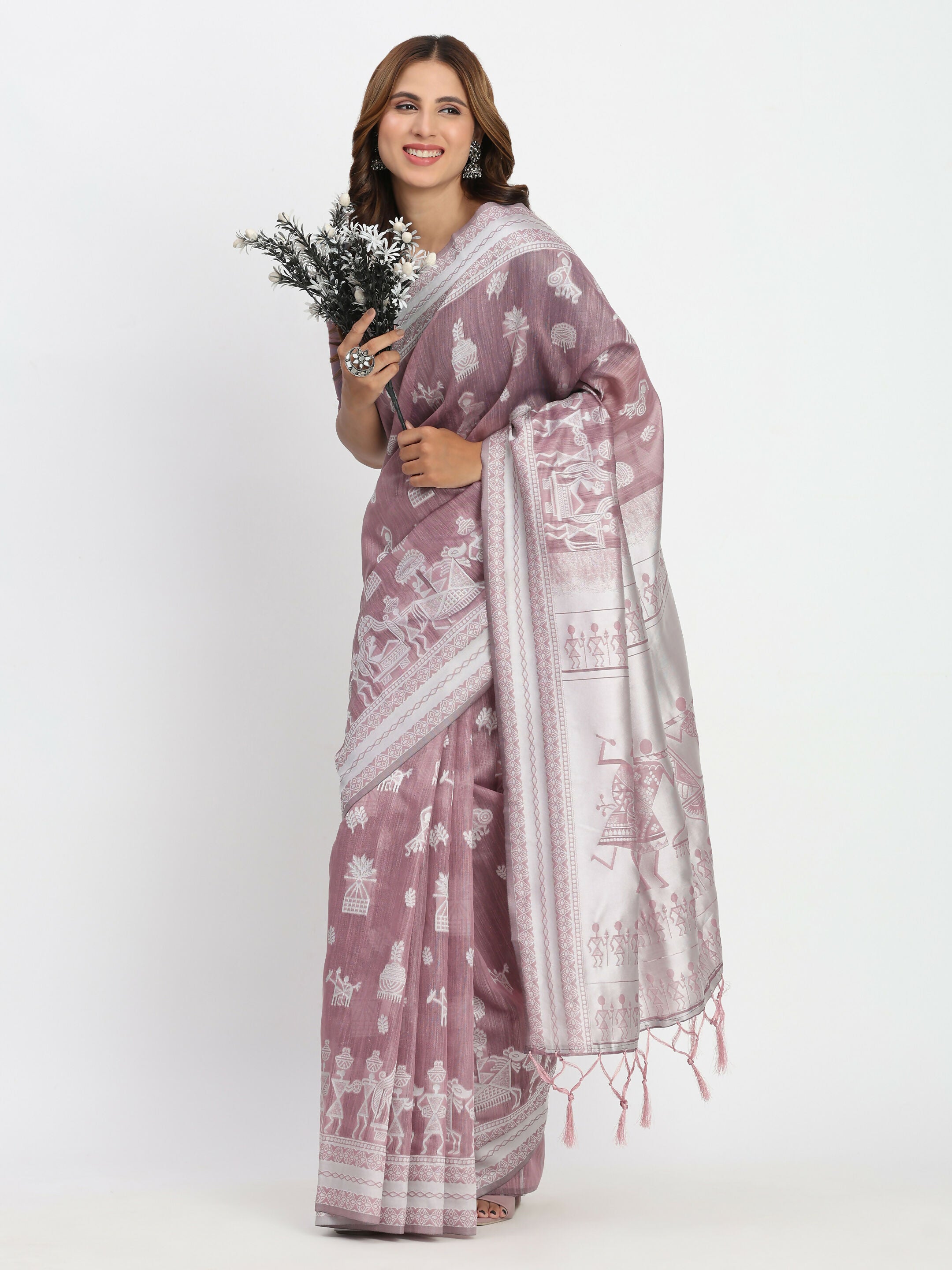 Astita Linen Cotton Sea Green Saree