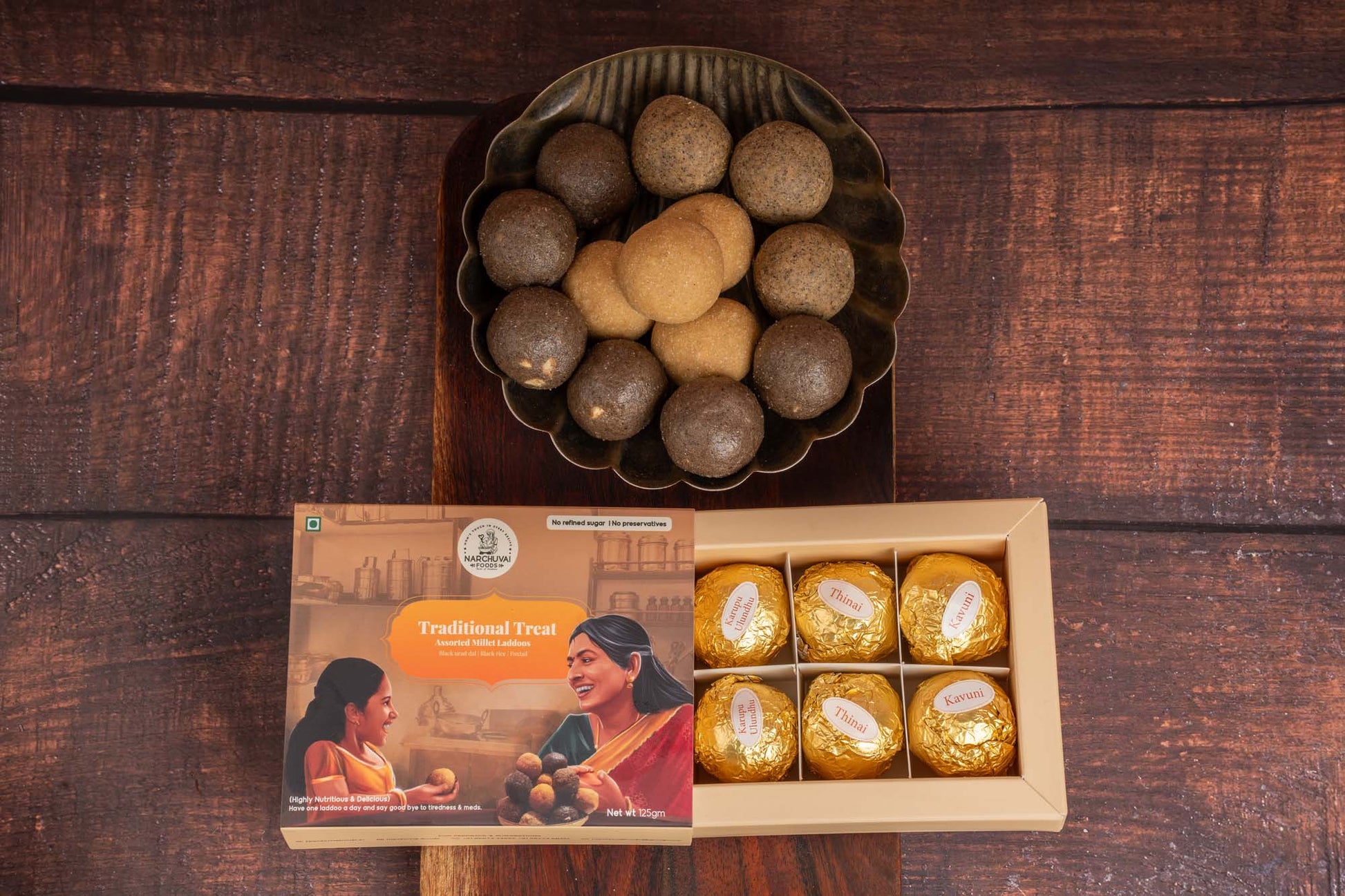Narchuvai Foods Assorted Millet Laddoos - Distacart