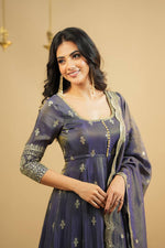 Thumbnail for Yash Enterprise Light Purple Cosmo Silk Embroidery Suit Set
