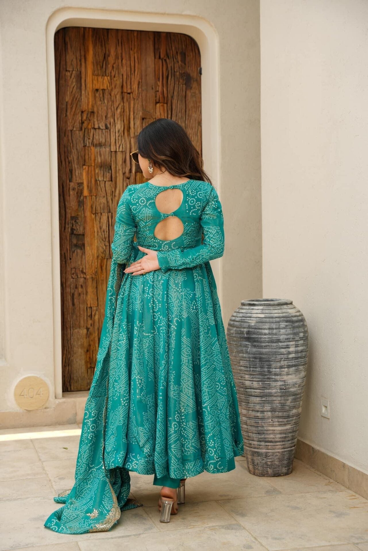 Yash Enterprise Green Maslin Fabric Digital Print Work Party Wear Suit Set