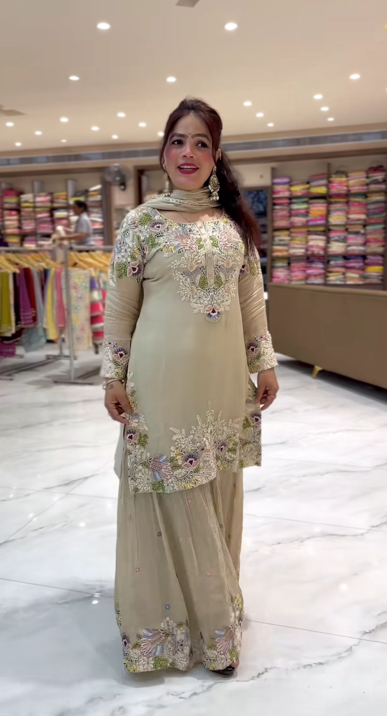 Yash Enterprise Pista Crep Silk Party Wear Embriodery Paty Wear Suit Set