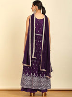 Thumbnail for Soch Round Neck Ethnic Motifs Embroidered Pleated Beads and Stones Kurta Set - Distacart