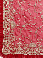 Thumbnail for kasee Floral Zari Pure Georgette Saree - Distacart