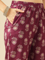 Thumbnail for Anouk Floral Printed Regular Pure Cotton Kurta With Trousers & Dupatta