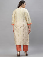 Thumbnail for Sztori Plus Size Floral Printed Regular Kurta With Trousers - Distacart