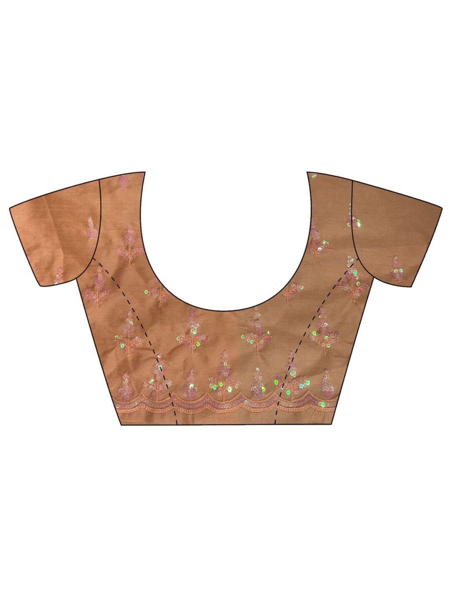 Anouk Floral Embellished Sequinned Pure Georgette Saree - Distacart