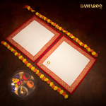 Thumbnail for Damaroo Set of 2 | 2x2 ft Natural & Eco-Friendly Cotton Durry Pooja Aasan - Red - Distacart
