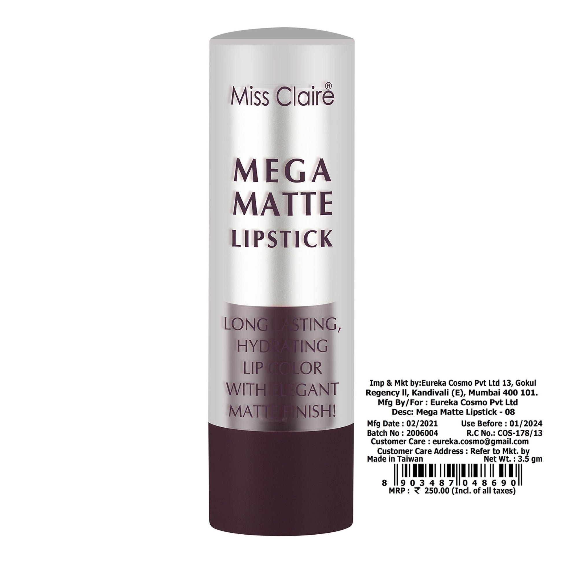 Miss Claire Mega Matte Lipstick - 8 - Distacart
