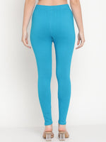 Thumbnail for TAG 7 Women Pack of 2 Blue & Green Solid Comfort-Fit Ankle-Length Leggings - Distacart