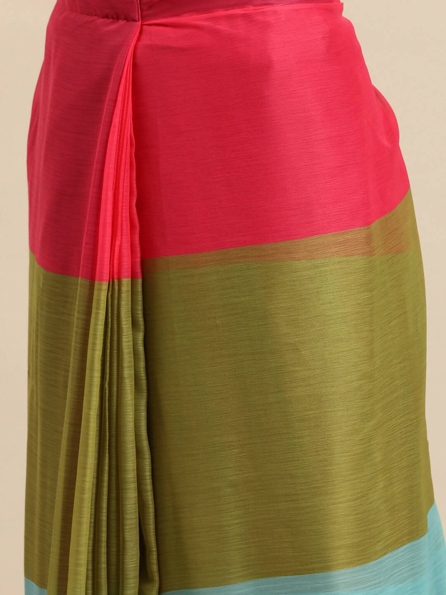 Ahalyaa Women's Traditional Semi Stitch Saree - Blue - Distacart