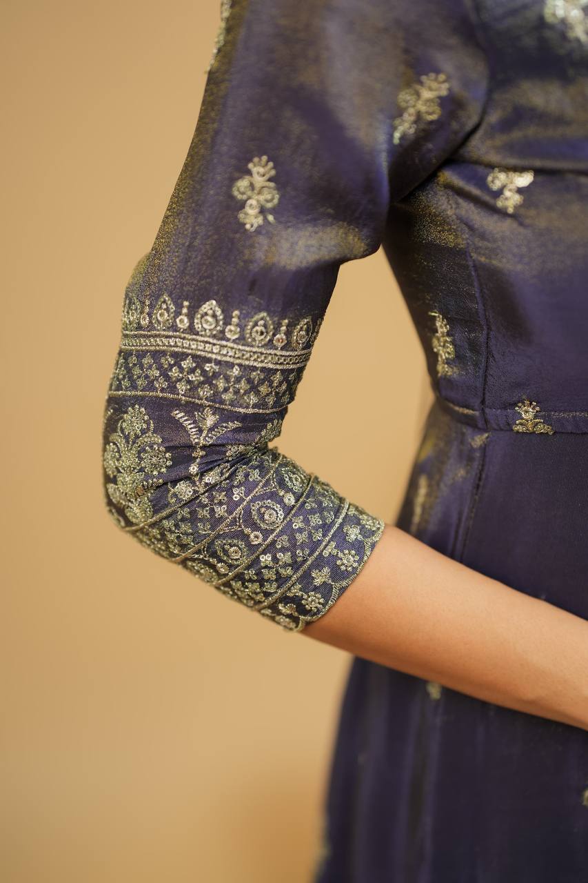 Yash Enterprise Light Purple Cosmo Silk Embroidery Suit Set