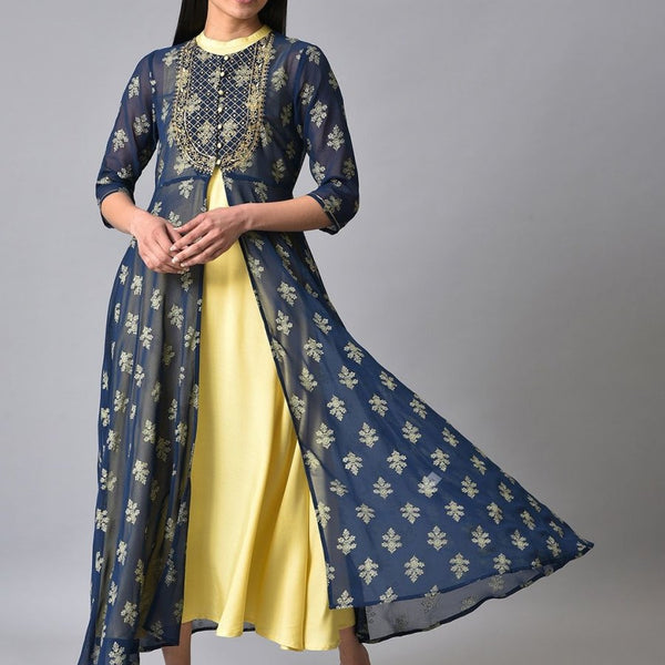 AURELIA Ethnic Motifs Print Maxi Ethnic Dress - Distacart