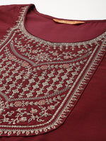 Thumbnail for Indo Era Ethnic Motifs Yoke Design Sequinned Kurta with Trousers & Dupatta