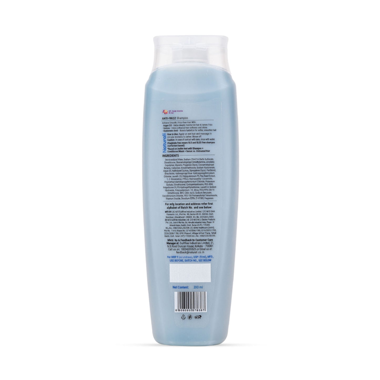 Naturali Anti Frizz Shampoo - Distacart