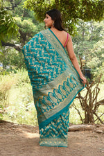 Thumbnail for Joban Fashion Green Banarasi Soft Pure Handloom Banarasi Silk Saree