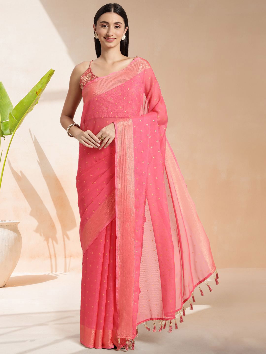 Mitera Floral Printed Ready to Wear Saree - Distacart