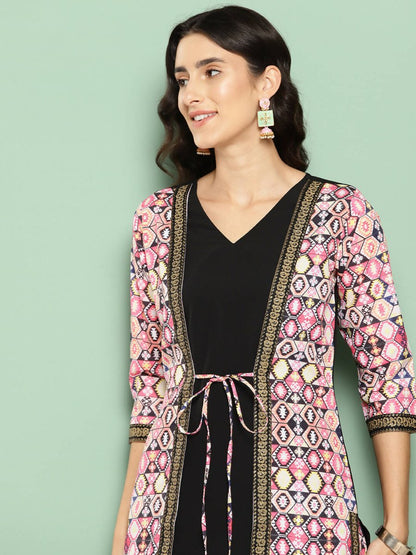 Ahalyaa Women's Traditional wear Kurta Set - Black - Distacart