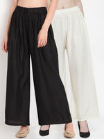 Thumbnail for TAG 7 Women Pack Of 7 Solid Flared Palazzos