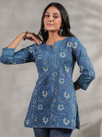 Thumbnail for Anubhutee Floral Printed Pure Cotton A-Line Kurti - Distacart