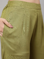 Thumbnail for Aks Round Neck Floral Printed Regular Kurta with Trousers - Distacart