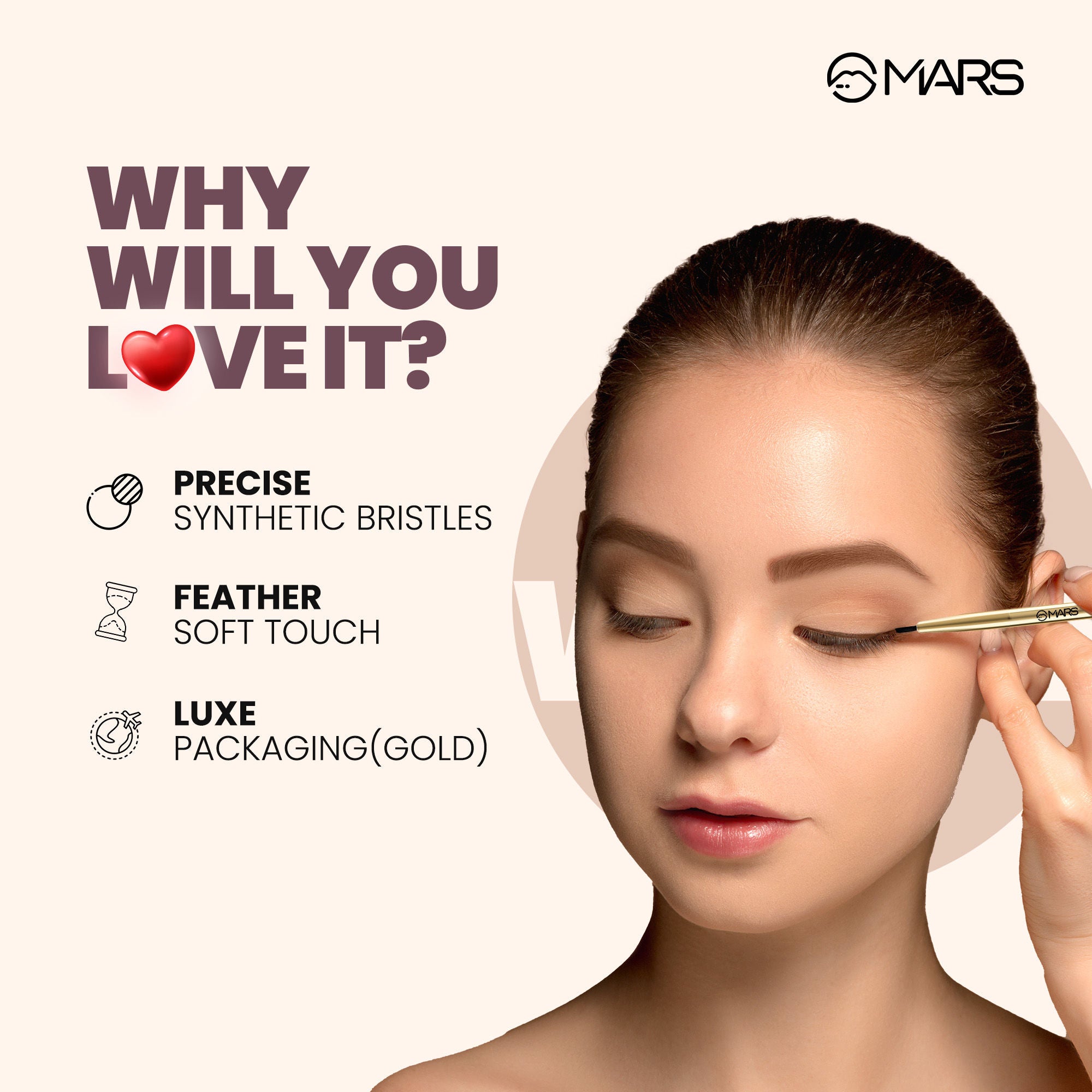 MARS Cosmetics Artist Arsenal Professional Eyeliner Brush