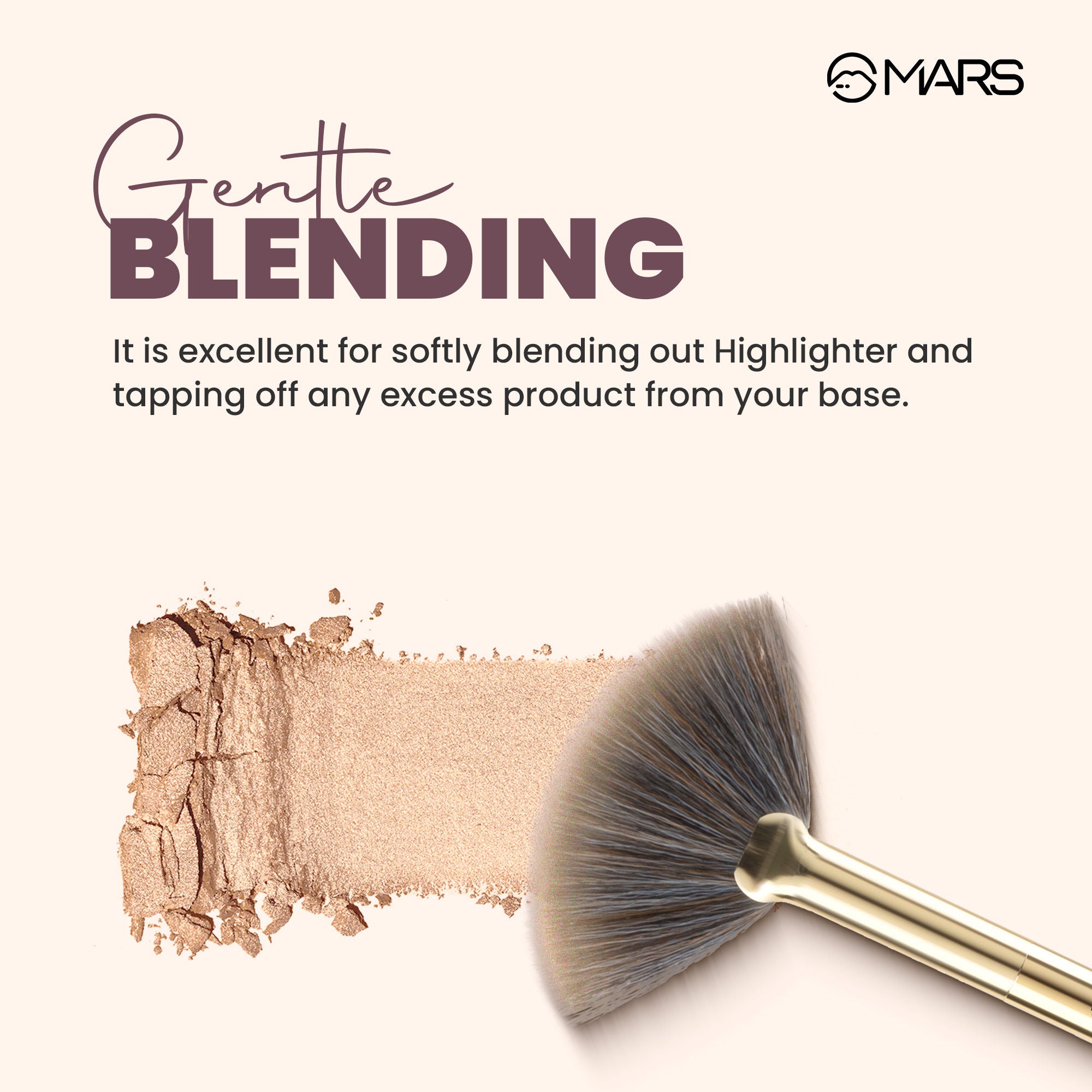MARS Cosmetics Professional Fan Highlighting Brush