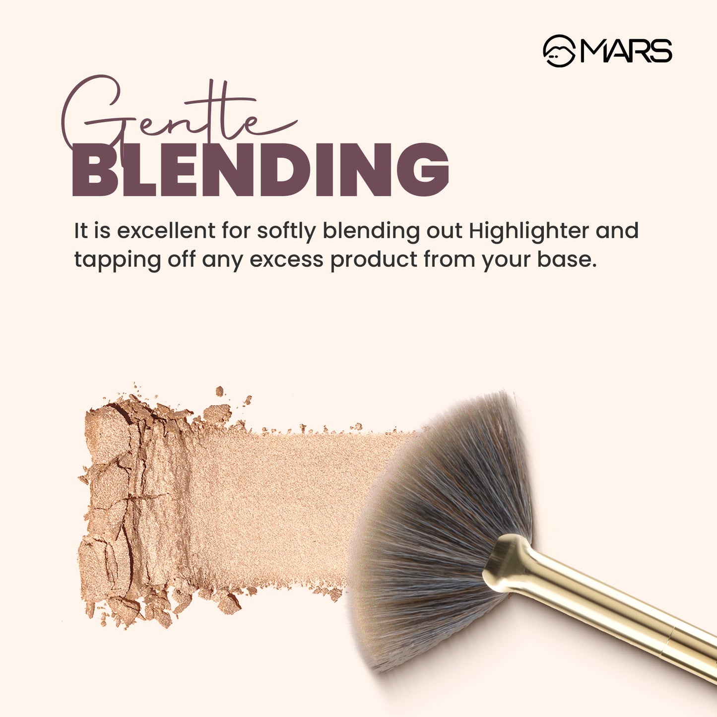 MARS Cosmetics Professional Fan Highlighting Brush - Distacart