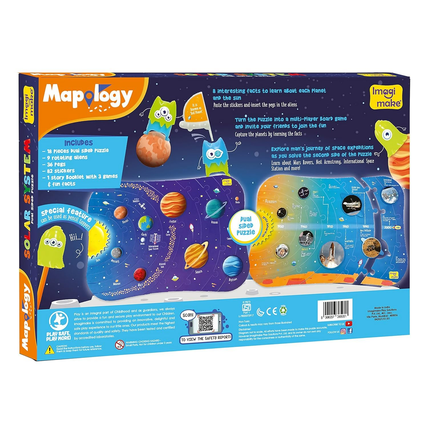 Imagimake Mapology Solar System Puzzle - Learning Aid And Educational Toy - For Kids Age 4 And Above (Solar System) - Distacart