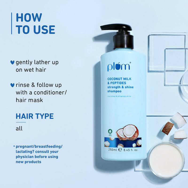 Plum Coconut Milk & Peptides Shampoo For Soft, Shiny Hair - Distacart