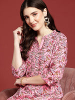 Thumbnail for Anouk Women Floral Printed Regular Kurta With Trousers - Distacart