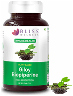 Thumbnail for bliss welness immune health giloy biopiperine veg tablet