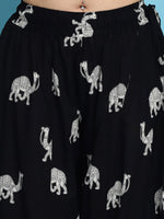 Thumbnail for TAG 7 Printed Pure Cotton Flared Palazzo