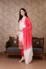 Thumbnail for Hand Embroidered & Floral Printed Kurta With Pant & Dupatta Luxury, Multicolor - Hiral Fashion - Distacart
