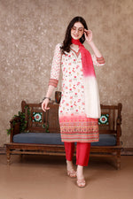 Thumbnail for Hand Embroidered & Floral Printed Kurta With Pant & Dupatta Luxury, Multicolor - Hiral Fashion - Distacart