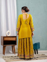 Thumbnail for Yash Enterprise Yellow Georgette Embroidery Party Wear Suit Set