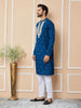 Fabmade Radiate Elegance With Our Royal Blue Sequins Embroidered Kurta Pyjama - Distacart