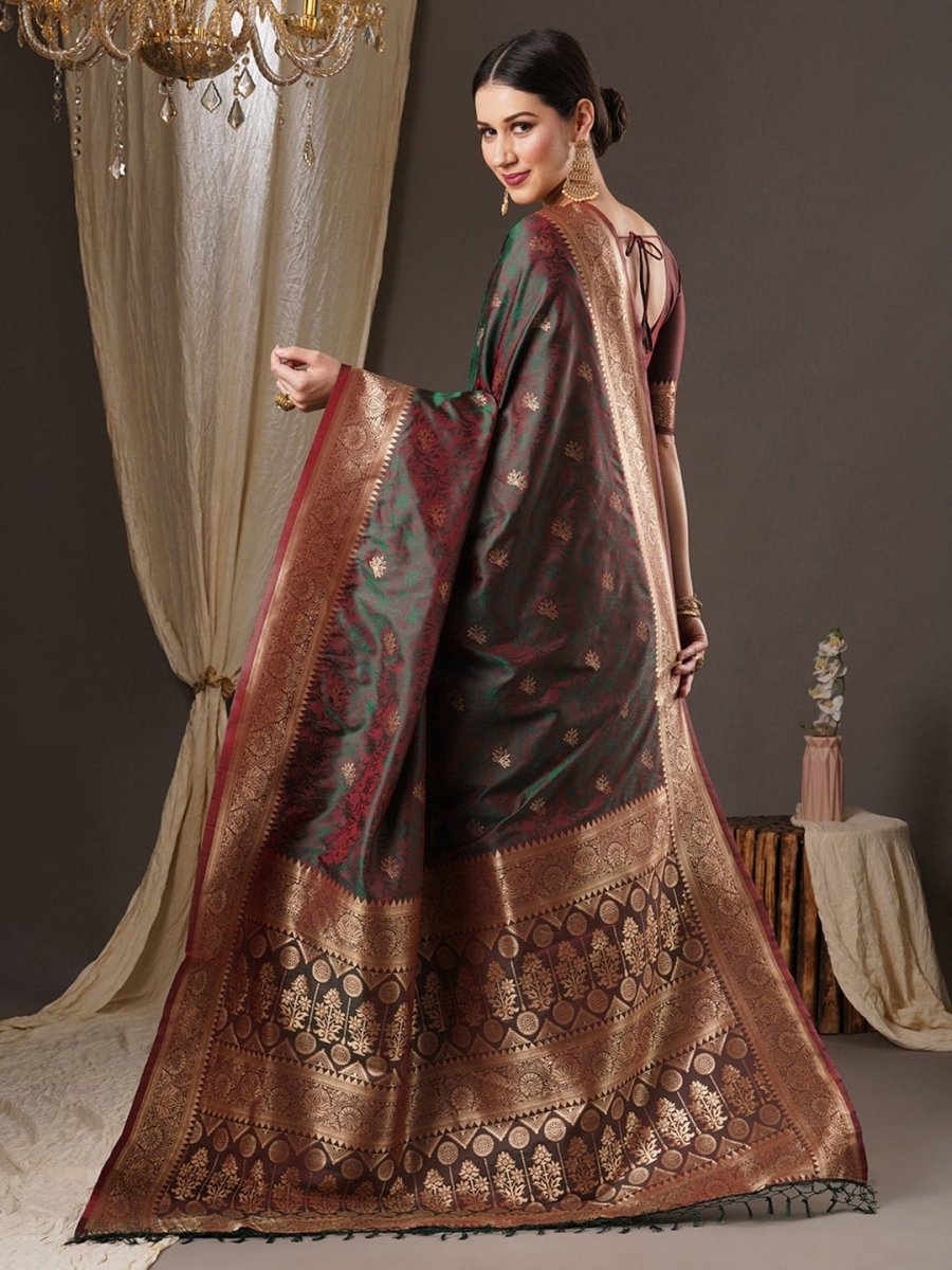 Anouk Woven Design Zari Banarasi Saree - Distacart