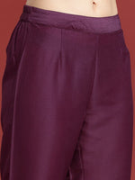Thumbnail for Anouk Women Foil Printed Angrakha Kurta With Trousers - Distacart