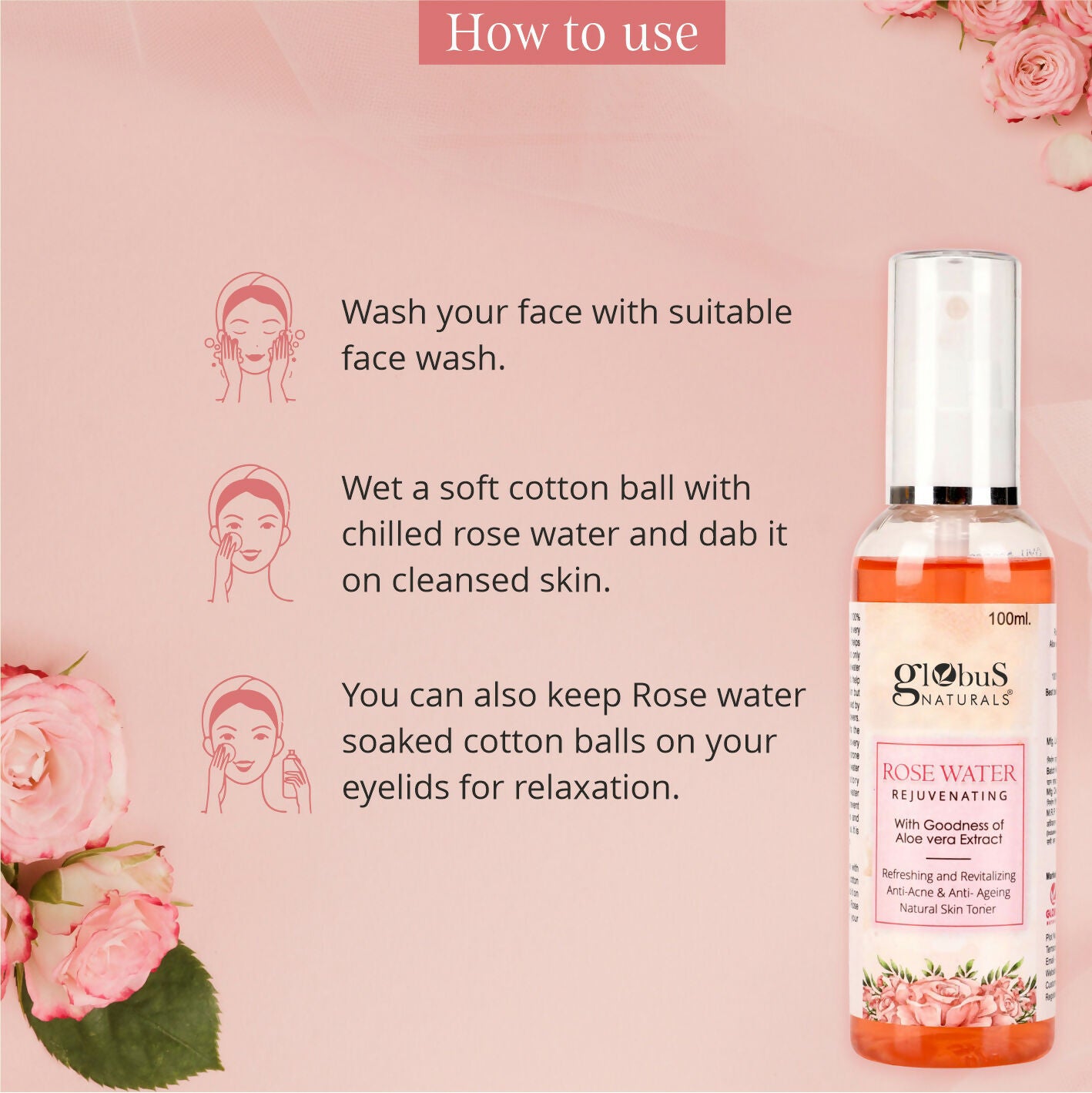 Globus Naturals Rose Toner - Distacart