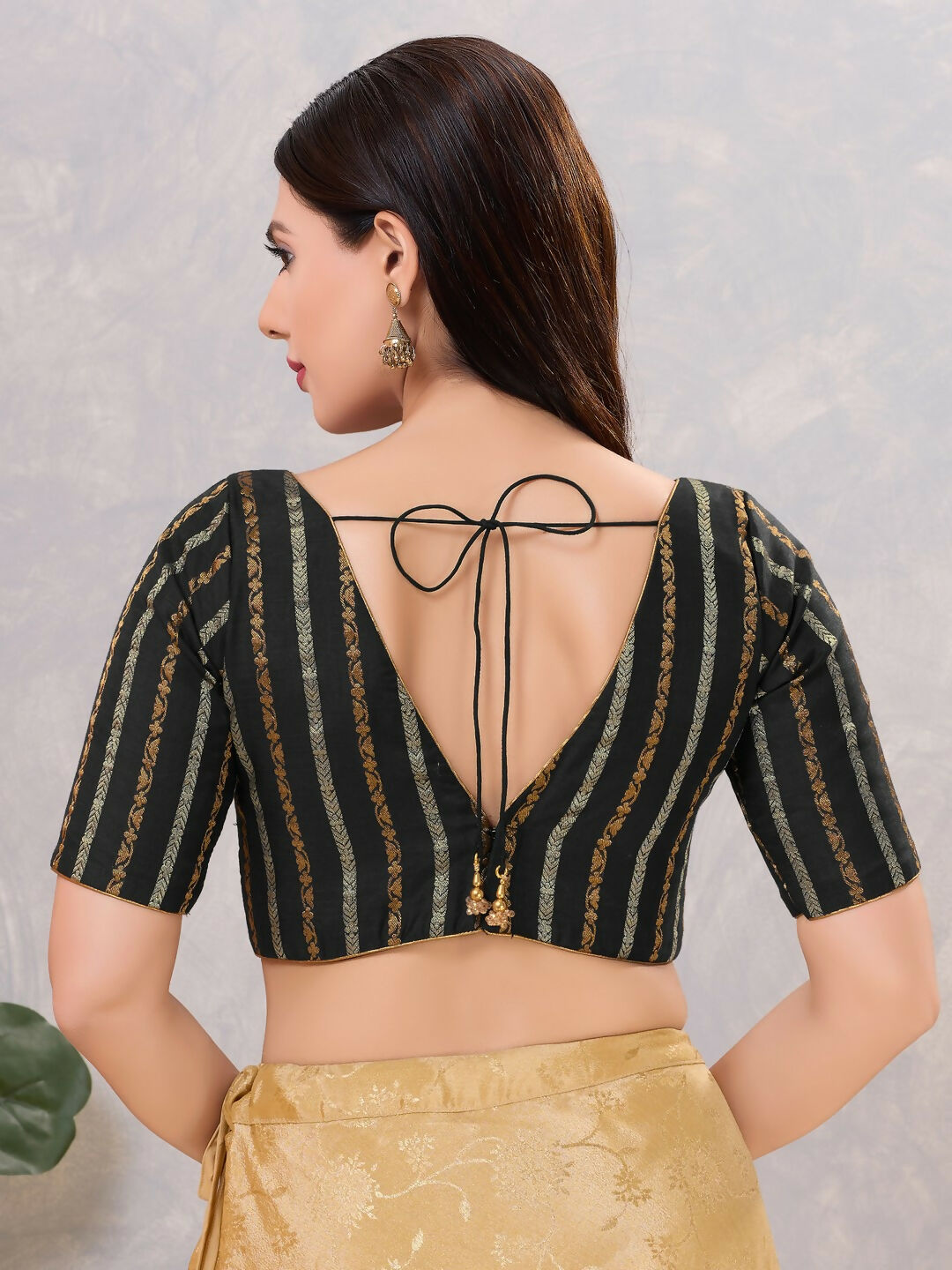 Joban Fashion Women Cotton Blend BLACK Stitched Blouse - Distacart