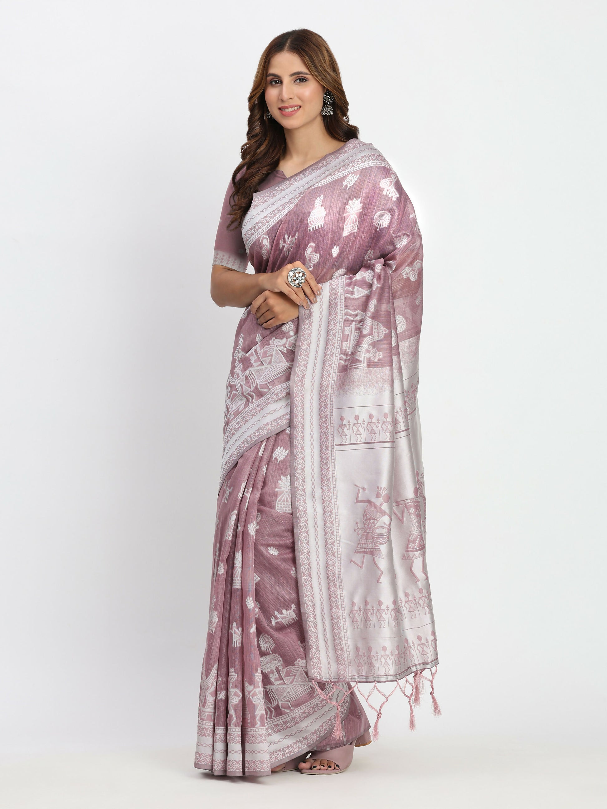 Shree Shyam Fashion Linen Cotton Sea Green Saree - Distacart