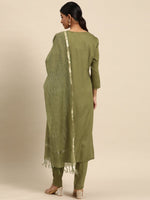Thumbnail for All About You Ethnic Motifs Yoke Design Regular Kurta with Trousers & With Dupatta - Distacart