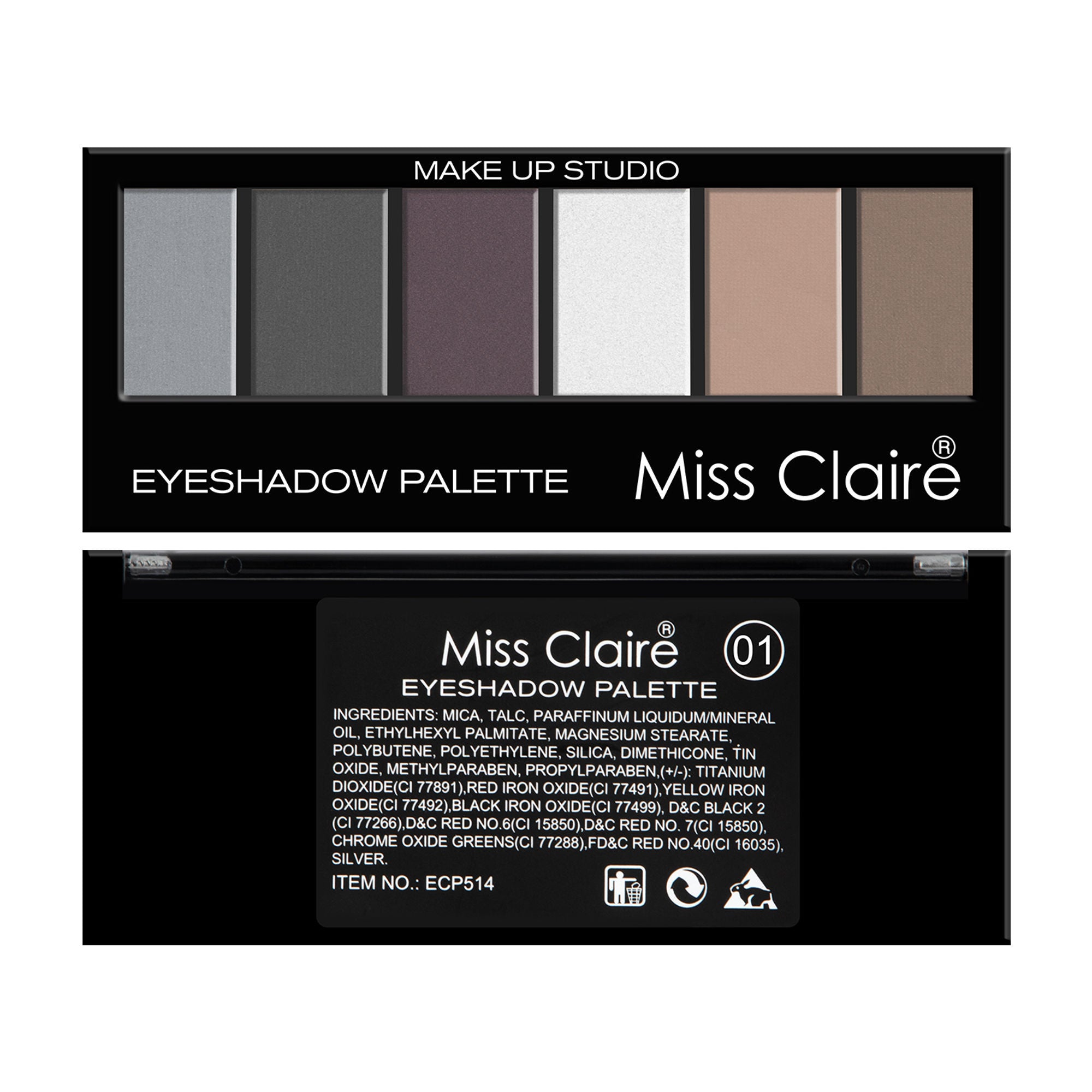 Miss Claire Makeup Studio Smokey Eyeshadow Palette - 1