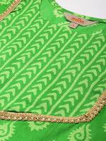Thumbnail for Anouk Ethnic Motifs Printed Thread Work Pure Cotton Kurta With Palazzos & With Dupatta - Distacart