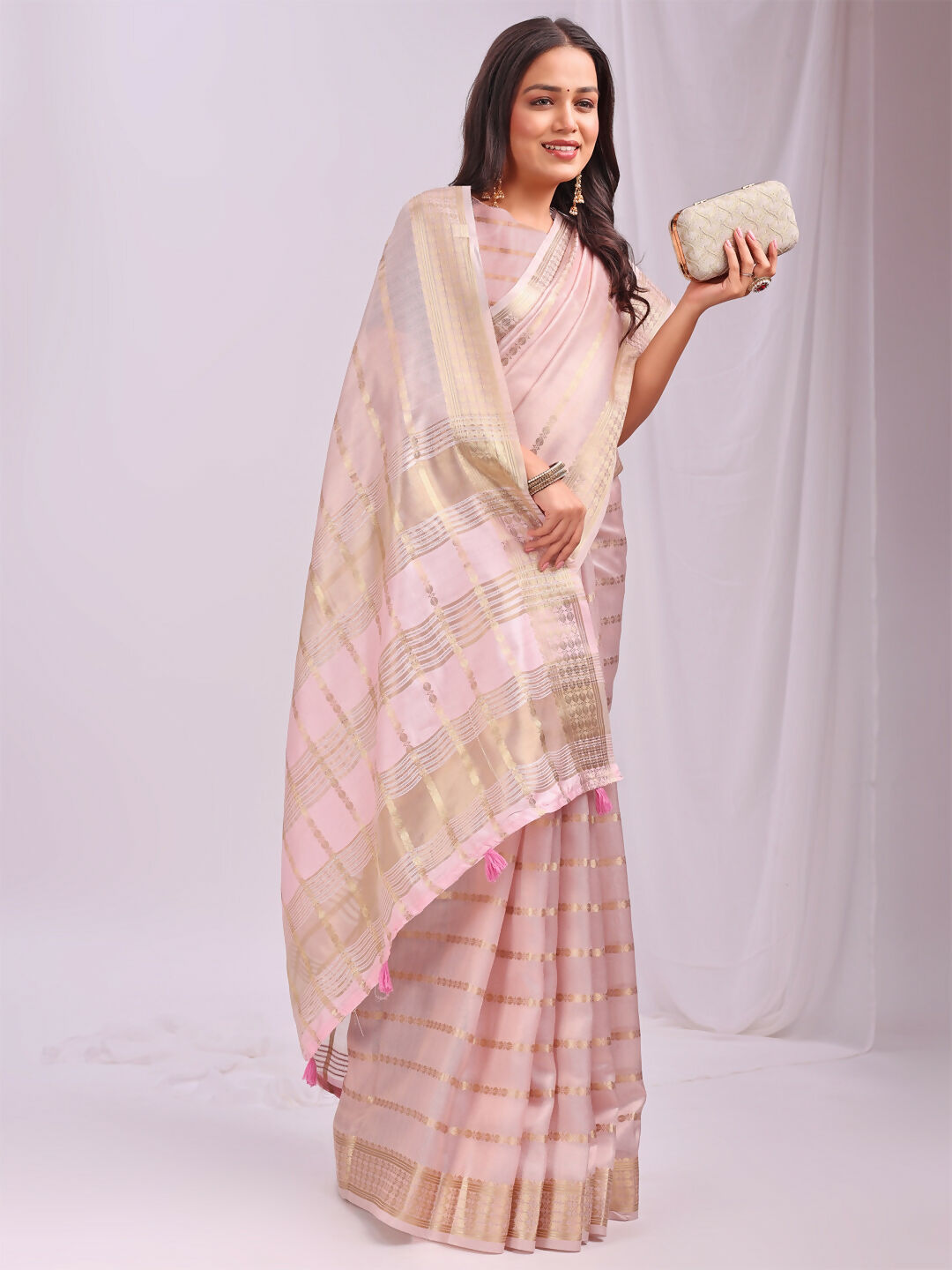 Astita Organza Peach Saree