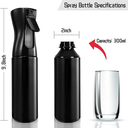 Bronson Professional Hair Spray Bottle Refillable Continuous Ultra Fine Water Mist - Dista