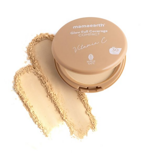 Mamaearth Glow Full Coverage Compact With SPF 30 - Crème Glow - Distacart