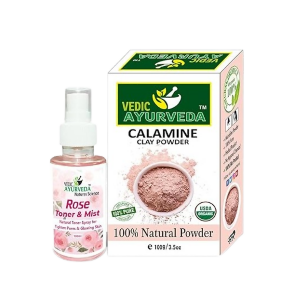 VedicAyurveda Calamine powder with Rose Water - Dista